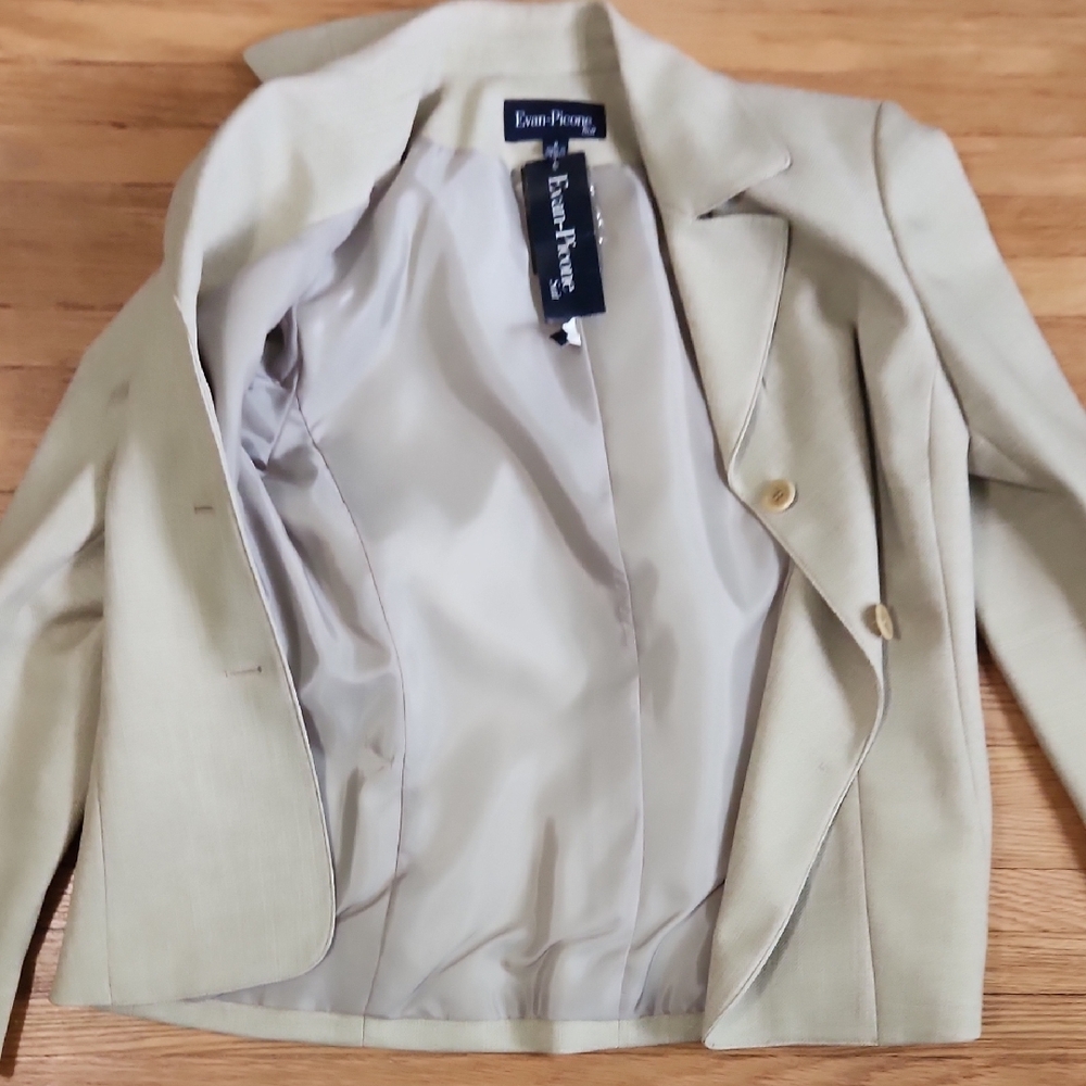 Evan Picone Cream Blazer Classic Tailored Style - Picture 8 of 8